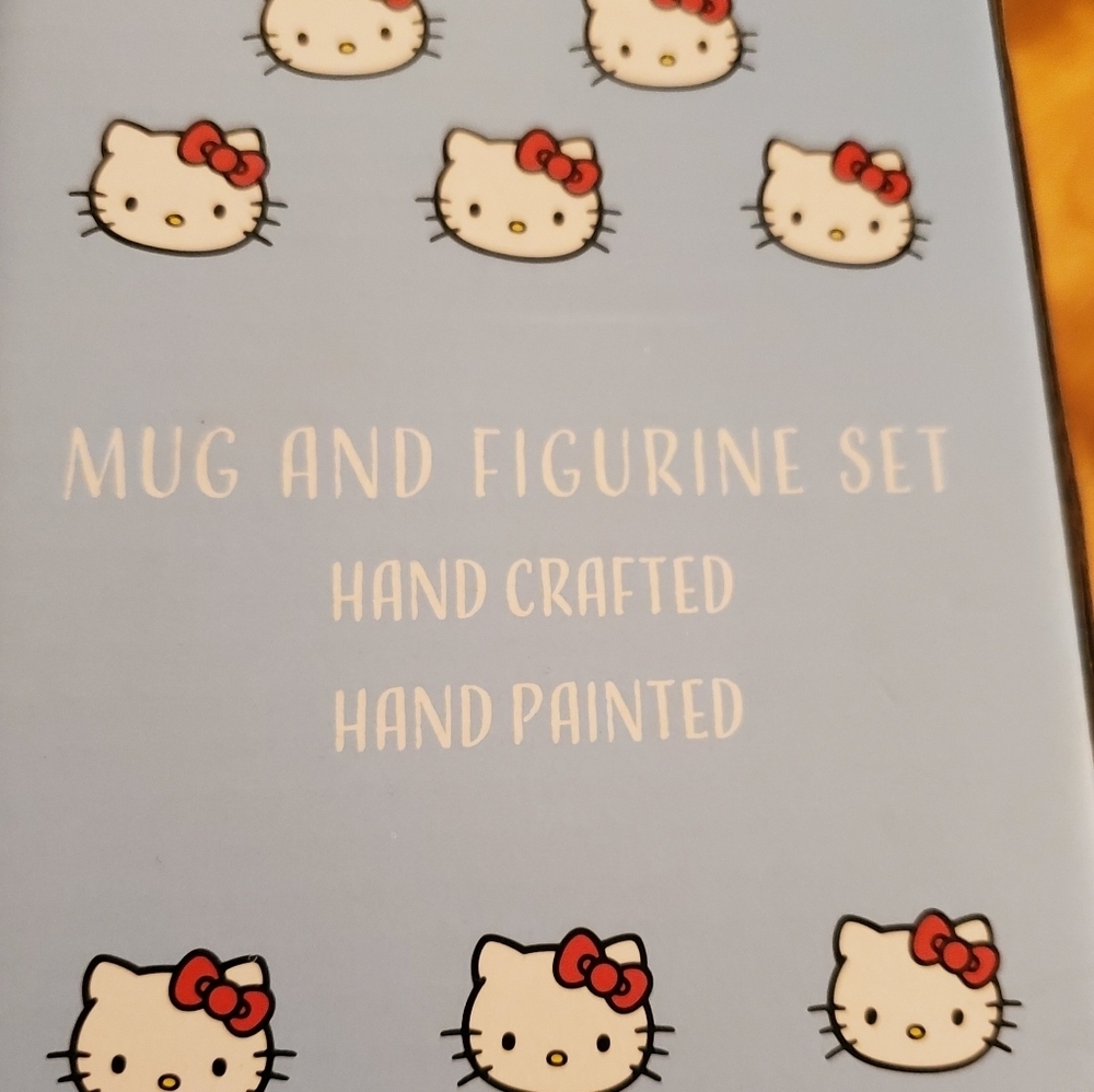 Blue Sky Hello Kitty Western Blue Prairie Dress Mug and Figurine Set NIB - Picture 7 of 7